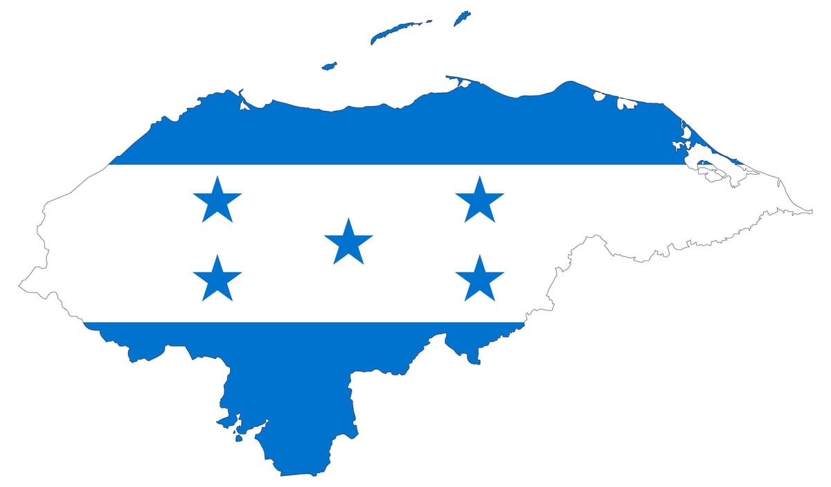 kaart van Honduras vlag