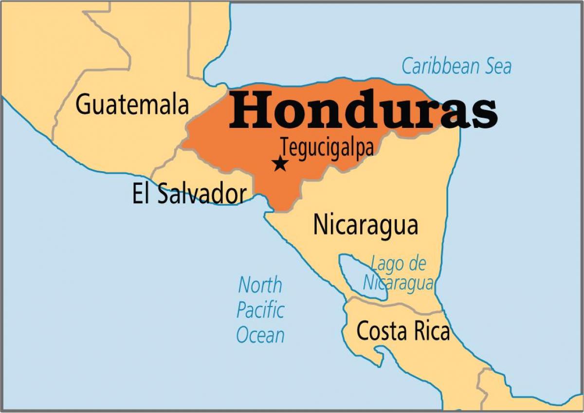 Honduras hoofdstad kaart