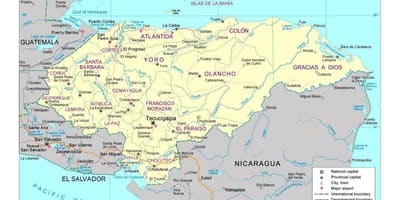 Luchthavens in Honduras kaart