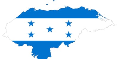 Kaart van Honduras vlag