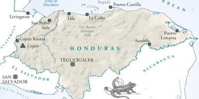 Kaart van la ceiba in Honduras